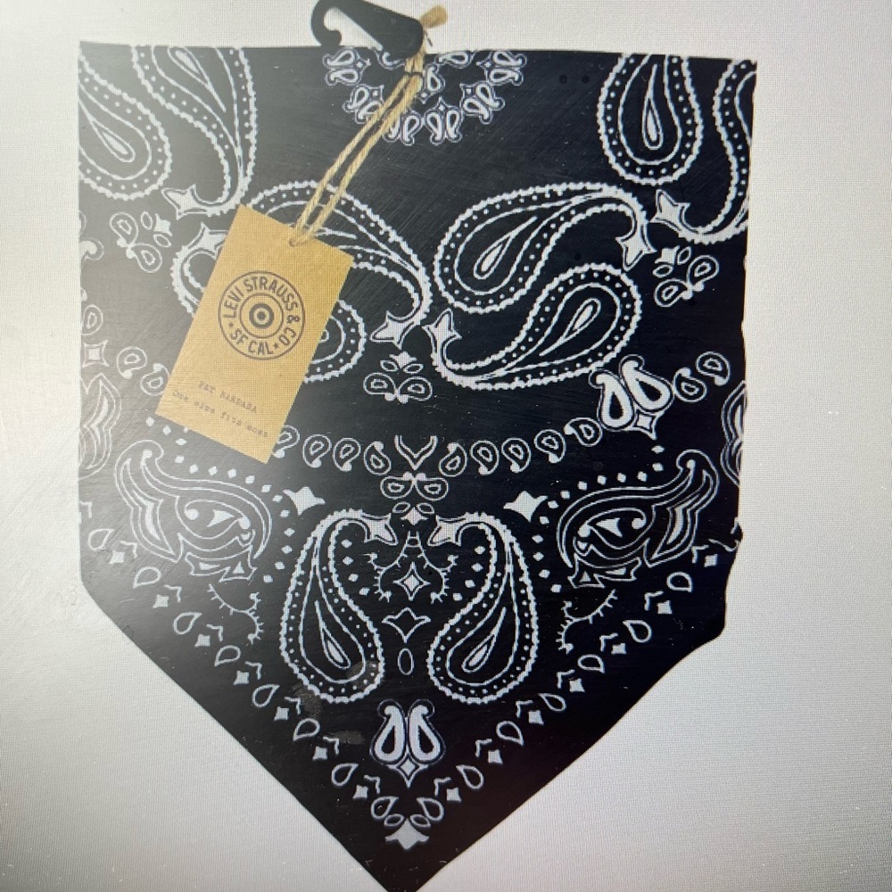 Levi Strauss & Co. Black and White Pet Bandana
